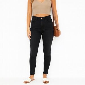 American Eagle Outfitters Super Stretch X4 Hi-Rise Jeggings Black Denim Ankle‎